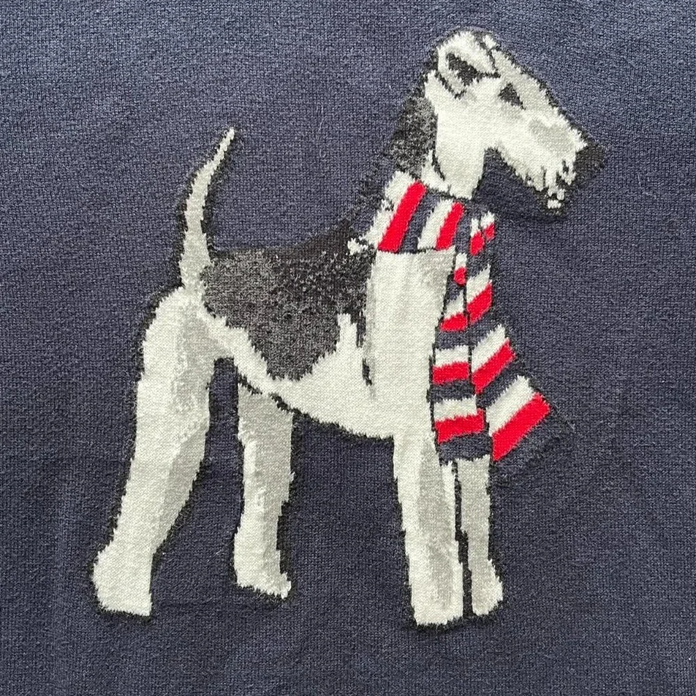 Tommy Hilfiger Navy Blue Dog Lightweight T-Shirt Wmn M Preppy Classic Stylish - Picture 2 of 7